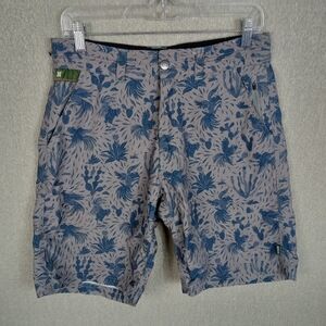 Howler Brothers Blue and Tan Hybrid Shorts